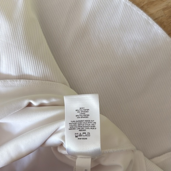 Express White V-Wire Bodycon Mini Ruffle Dress XL NWT Cocktail Party Elegant - Picture 10 of 12